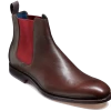 Hopper - Dark Walnut / Burgundy Elastic -Barker Shoes Store 3973FW17 HOPPER DARKWALNUTBURG ANGLE