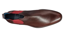 Hopper - Dark Walnut / Burgundy Elastic -Barker Shoes Store 3973FW17 HOPPER DARKWALNUTBURG TOP