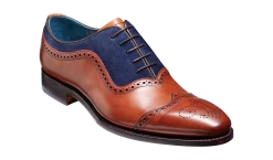 Nicholas - Antique Rosewood / Navy Suede