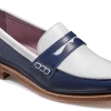 Harriet - Navy White Calf -Barker Shoes Store 7144DW33 HARRIETT ANGLE
