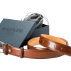 Plain Belt - Walnut Calf 1 Plain Belt - Walnut Calf -Barker Shoes Store ABP16 PlainBelt WalnutCalf