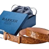 Plain Belt - Cedar Calf / Paisley Laser -Barker Shoes Store ABP25 ANGLE