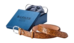 Plain Belt - Cedar Calf / Paisley Laser