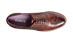 Freya - Walnut Calf / Brown Tweed -Barker Shoes Store Freya 7127DW66 WalnutBrownTweed top