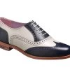 Freya - Navy Beige Calf -Barker Shoes Store Freya NavyBeigeCalf 312756