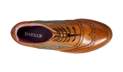 Grace - Cedar Calf / Green Tweed 8 Grace - Cedar Calf / Green Tweed -Barker Shoes Store Grace 719334 CedarCalfTweed top