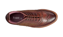 Grace - Walnut Calf Brown Tweed -Barker Shoes Store Grace 719344 WalnutCalfBrownTweed top