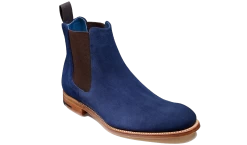 Hopper - Navy Suede / Brown Elastic