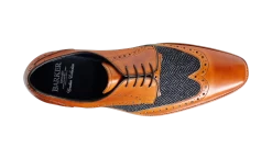 Jackson - Cedar Calf / Blue Tweed 8 Jackson - Cedar Calf / Blue Tweed -Barker Shoes Store Jackson 352666 CedarBlueTweed top