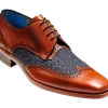 Jackson - Cedar Calf / Blue Tweed 1 Jackson - Cedar Calf / Blue Tweed -Barker Shoes Store Jackson 352666 CedarCalf BlueTweed