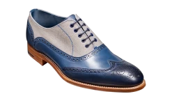 Lennon - Navy Hand Painted / Grey Canvas