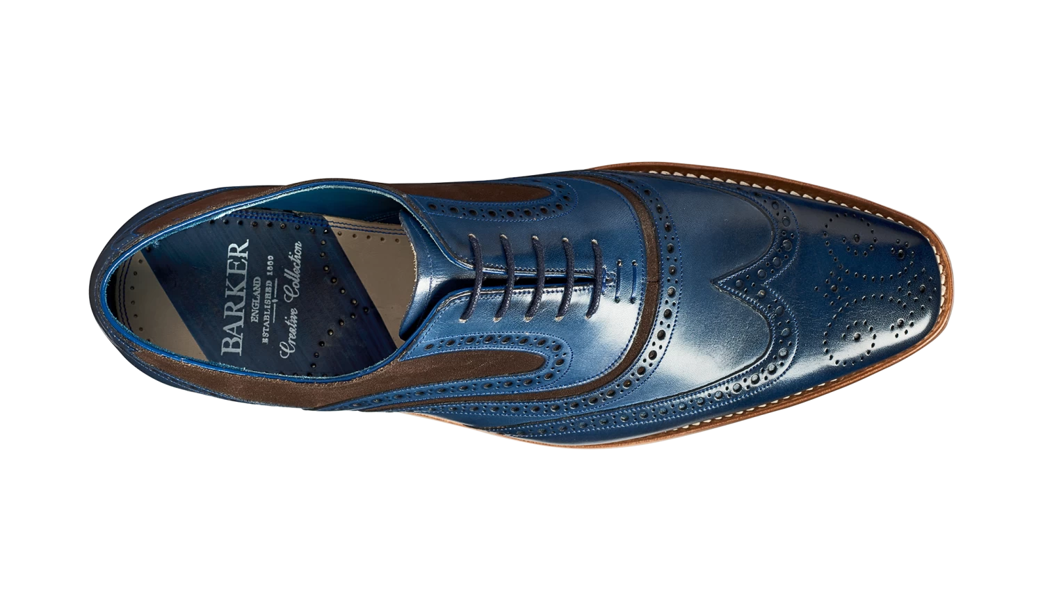 McClean - Navy Hand Painted / Choc Suede 5 McClean - Navy Hand Painted / Choc Suede - Image 3