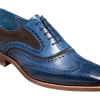 McClean - Navy Hand Painted / Choc Suede -Barker Shoes Store McClean 3829FW31 NavyHandPainted Choc