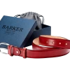 Plain Belt - Red Hand Painted -Barker Shoes Store Red Hand Painted Plain Box