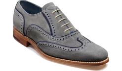 Spencer - Grey / Navy Suede