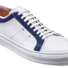 Greg - White Calf / Navy Suede
