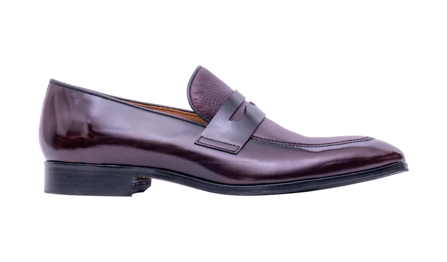 Camden - Burgundy Hi Shine/Grain 4 Camden - Burgundy Hi Shine/Grain - Image 2