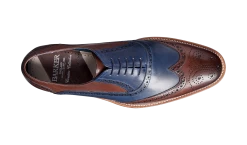 Valiant Multi - Ebony / Navy Hand Painted -Barker Shoes Store Valiant 4178FW22 EbonyNavy top