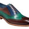Valiant Multi - Ebony / Green / Blue Hand Painted 2 Valiant Multi - Ebony / Green / Blue Hand Painted -Barker Shoes Store Valiant 4178FW41 EbonyGreenBlue