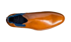 Violet - Cedar Calf / Blue Elastic -Barker Shoes Store Violet 717226 CedarCalfBlueElastic Top