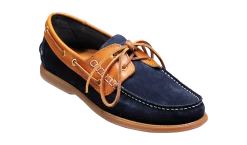 Wallis - Navy Blue Suede / Cedar Collar